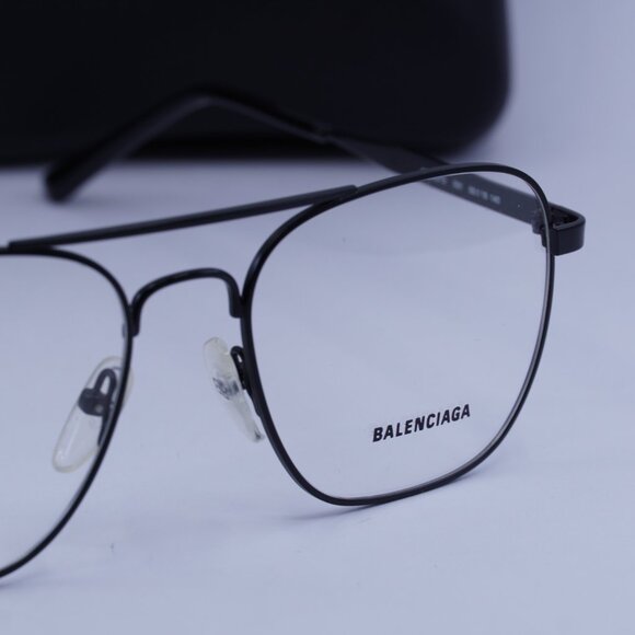 Balenciaga BB0037O 001 Aviator Eyeglasses 55mm - Black - Picture 2 of 10